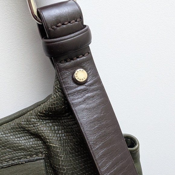 Longchamp Green Leather Balzane Crossbody Saddle Bag - Picture 5 of 14